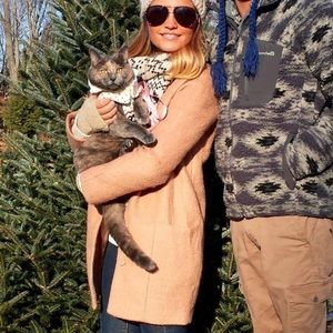 Collarless Woolblend Coat